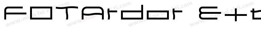 FOTArdor Extra expanded Bold字体转换